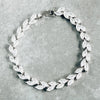 crystal bridal bracelet on gray background