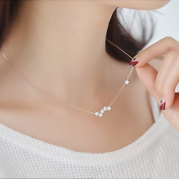 Stars Silver Necklace